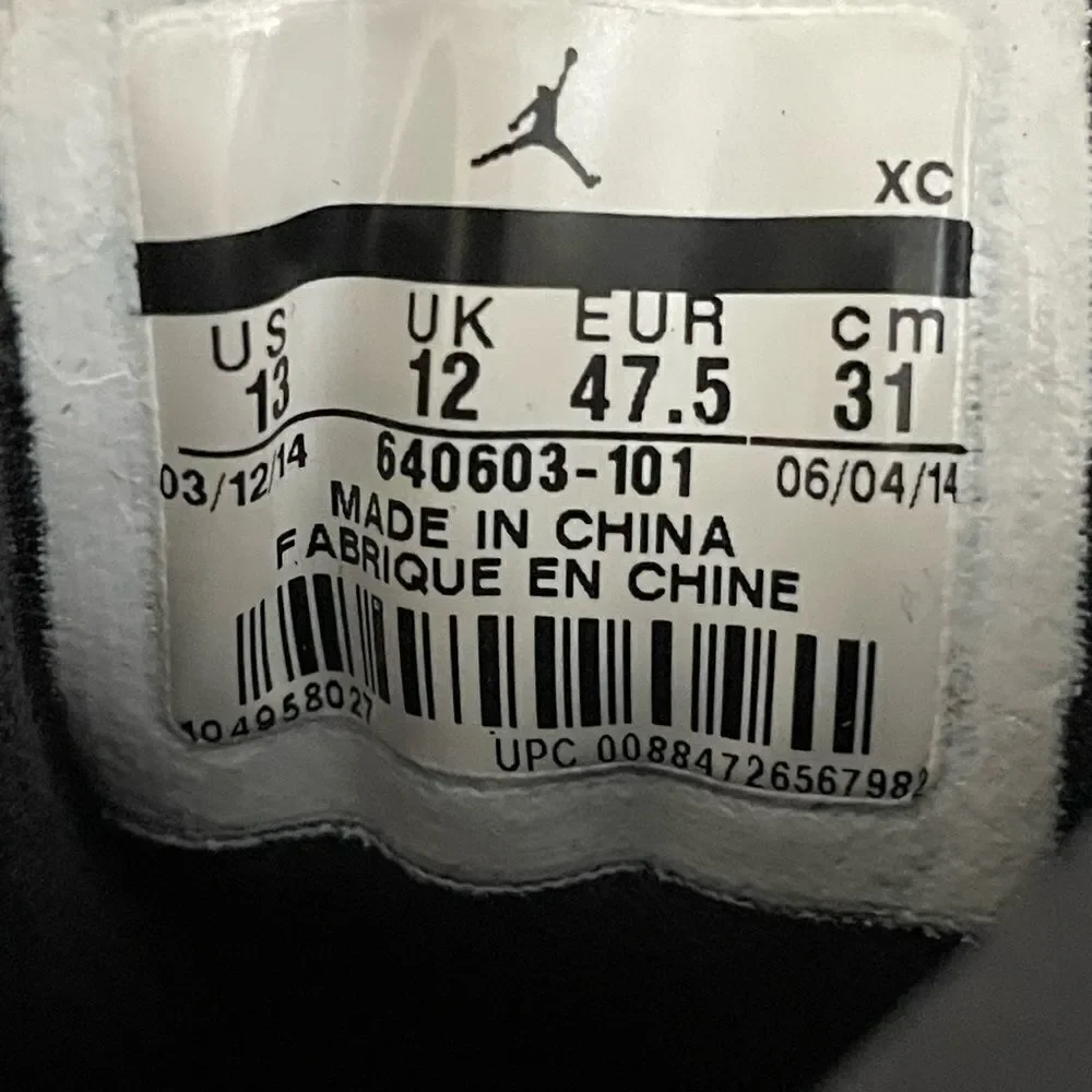 Nike Air Jordan 1 Flight 2 Premium White-Black-Red 640603-101 Men's Size 13